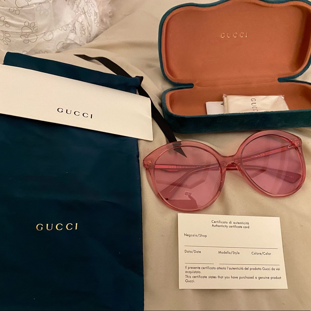 Authentic Pink Gucci Sunglasses